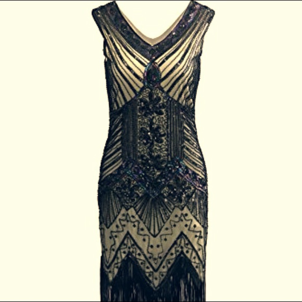 Beaded 1920s Flapper Dress